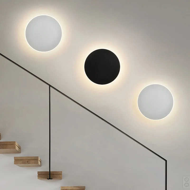 Led-Wandleuchte Für Den Innenbereich, Wohnzimmer, Dekorative Lampe, Beleuchtung Für Zuhause, Dachboden, Treppenhaus, Runde Aluminiumlampe, Ac 90–260 Volt Led-Wandleuchte Für Den Innenbereich, Wohnzimmer, Dekorative Lampe, Beleuchtung Für Zuhause, Dachboden, Treppenhaus, Runde Aluminiumlampe, Ac 90–260 Volt