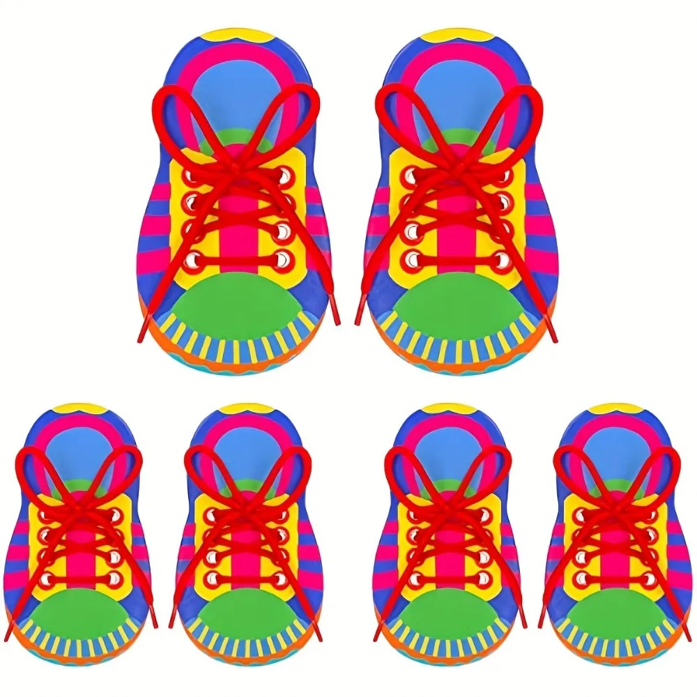 Shoelace Threading Teaching Toys Learn To Tie Shoelaces Toy Kids Toddlers Fine Motor Skills Toy Early Educational Toys Boys Girl Shoelace Threading Teaching Toys Learn To Tie Shoelaces Toy Kids Toddlers Fine Motor Skills Toy Early Educational Toys Boys Girl - Image 3