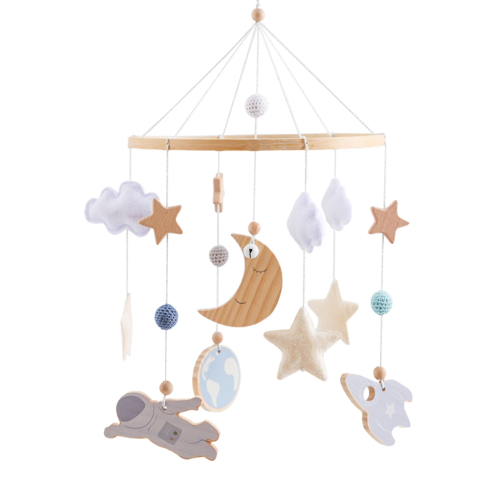 Holz Baby Krippe Glocke Beruhigende Baby Beweglichen Klingeln Spielzeug Raum Rakete Hängen Krippe Halterung Filz Ball Bett Glocke Neugeborenen Spielzeug Geschenk Holz Baby Krippe Glocke Beruhigende Baby Beweglichen Klingeln Spielzeug Raum Rakete Hängen Krippe Halterung Filz Ball Bett Glocke Neugeborenen Spielzeug Geschenk - Image 8