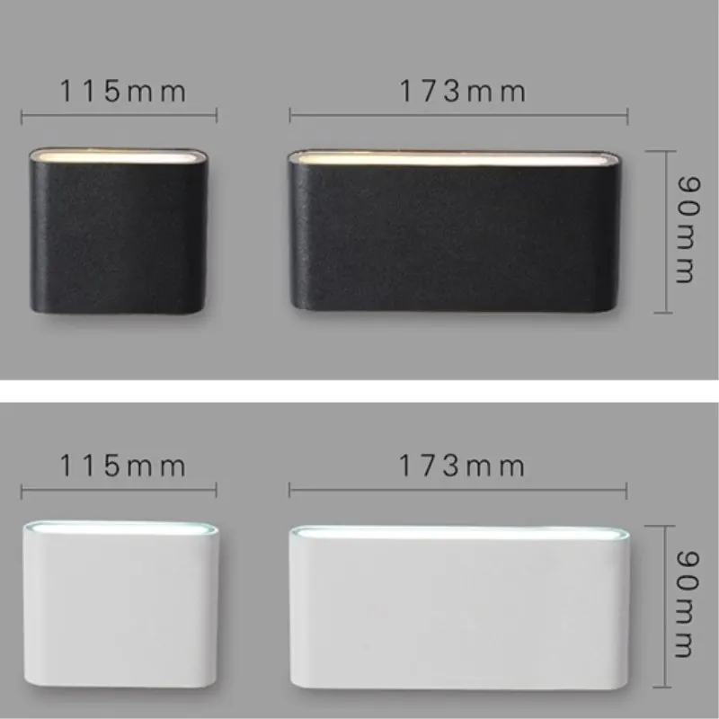 Moderne Wasserdichte 12W Led-Wandleuchte Für Den Außenbereich, Ip65, Aluminium, Nach Oben Und Unten, Wandleuchte, Garten, Veranda, Wandleuchte, Dekoration, Licht 110V, 220V Moderne Wasserdichte 12W Led-Wandleuchte Für Den Außenbereich, Ip65, Aluminium, Nach Oben Und Unten, Wandleuchte, Garten, Veranda, Wandleuchte, Dekoration, Licht 110V, 220V - Image 3