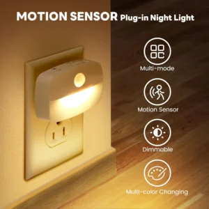 LED-Nachtlicht mit Bewegungssensor, EU-US-Sockel, PIR, menschliche Induktionslampe, Nachthimmel, Wandlampe für Flur, Treppen, Nachttischlampe