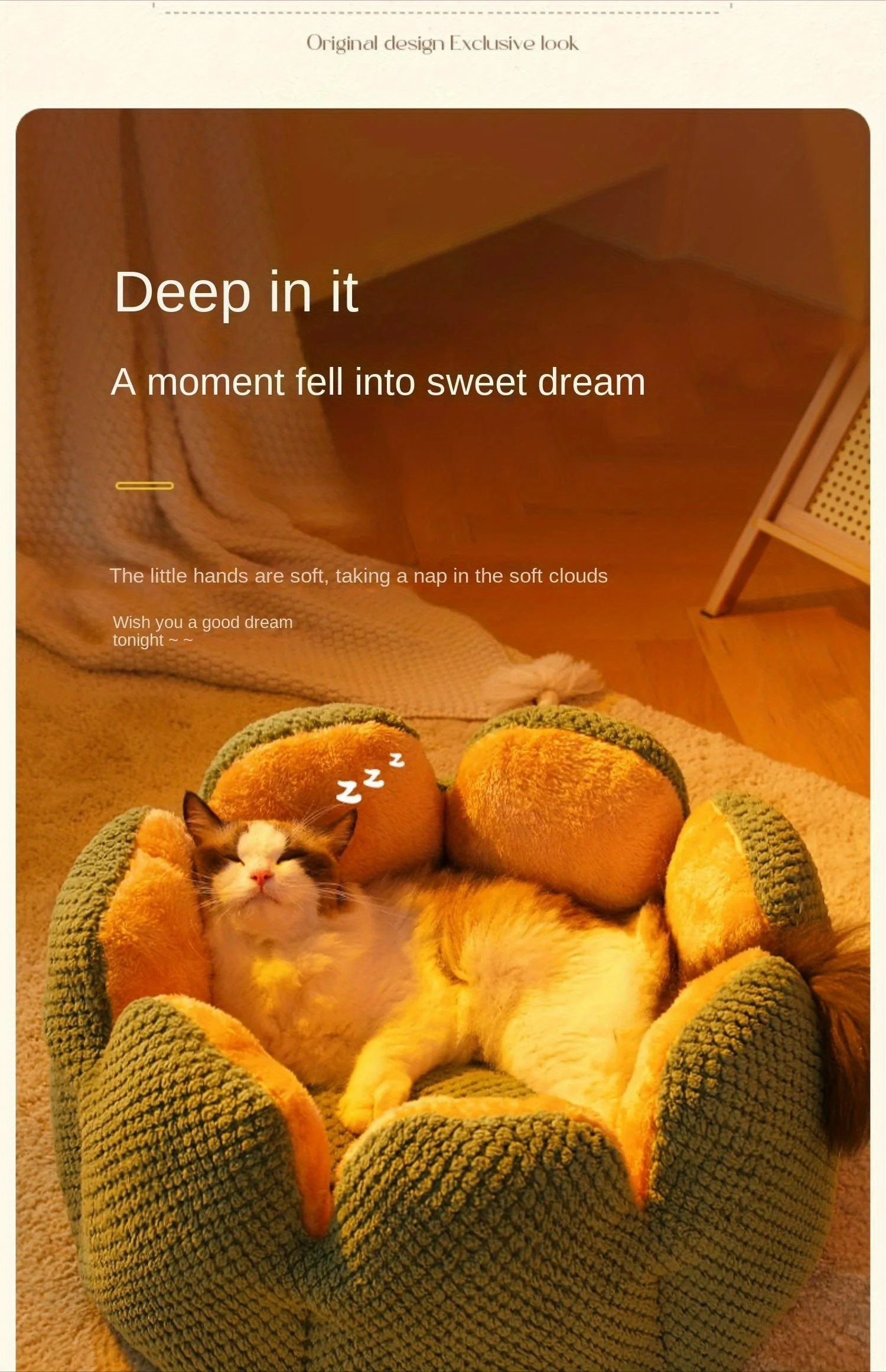 Petal Shaped Pet Bed, Plush Round Dog &Amp; Cat Cushion Mat With Knitted Texture, Ultra Soft Warm Nest For Kittens Puppies In Winter Petal Shaped Pet Bed, Plush Round Dog &Amp; Cat Cushion Mat With Knitted Texture, Ultra Soft Warm Nest For Kittens Puppies In Winter - Image 9