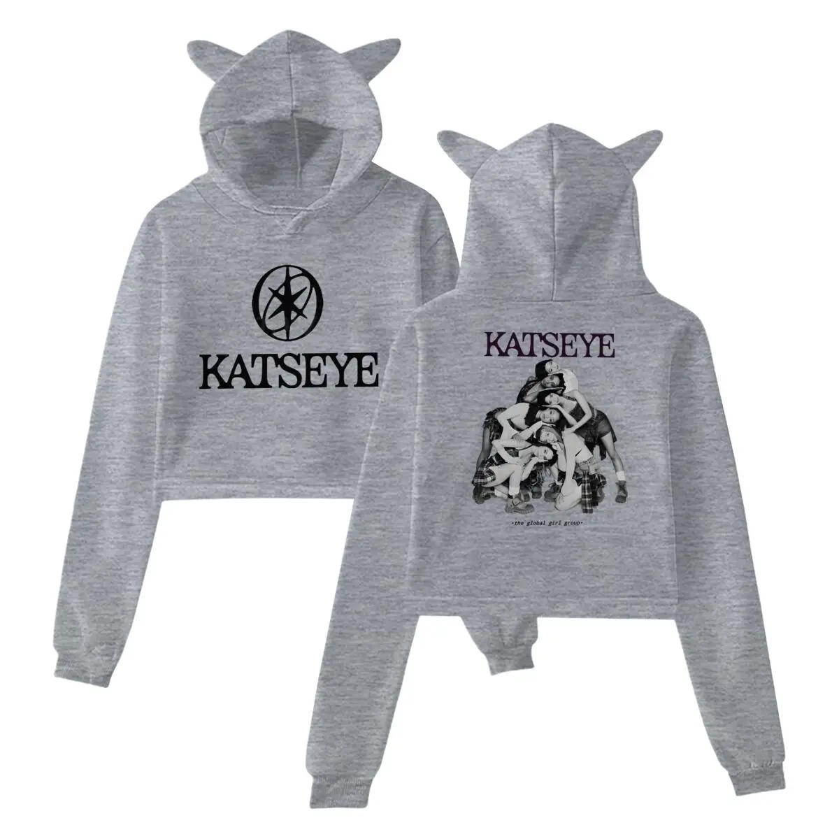 Katseye Tour 2025, Merch Hoodies, Sweatshirt Für Mädchen, Katzenohr-Crop-Pullover, Freizeitkleidung, Katseye Y2K, Modischer Kapuzenpullover Für Mädchen Katseye Tour 2025, Merch Hoodies, Sweatshirt Für Mädchen, Katzenohr-Crop-Pullover, Freizeitkleidung, Katseye Y2K, Modischer Kapuzenpullover Für Mädchen - Image 2