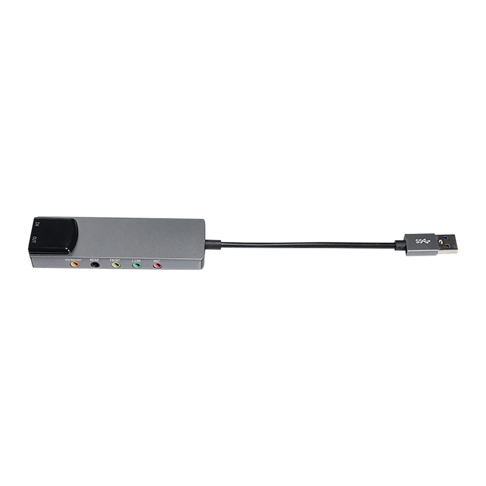 6-In-1 Externe Usb-Soundkarte Mit Optischem Anschluss – Multifunktions-Audio-Konverter Aus Aluminium Für Notebook &Amp; Pc 6-In-1 Externe Usb-Soundkarte Mit Optischem Anschluss – Multifunktions-Audio-Konverter Aus Aluminium Für Notebook &Amp; Pc - Image 5