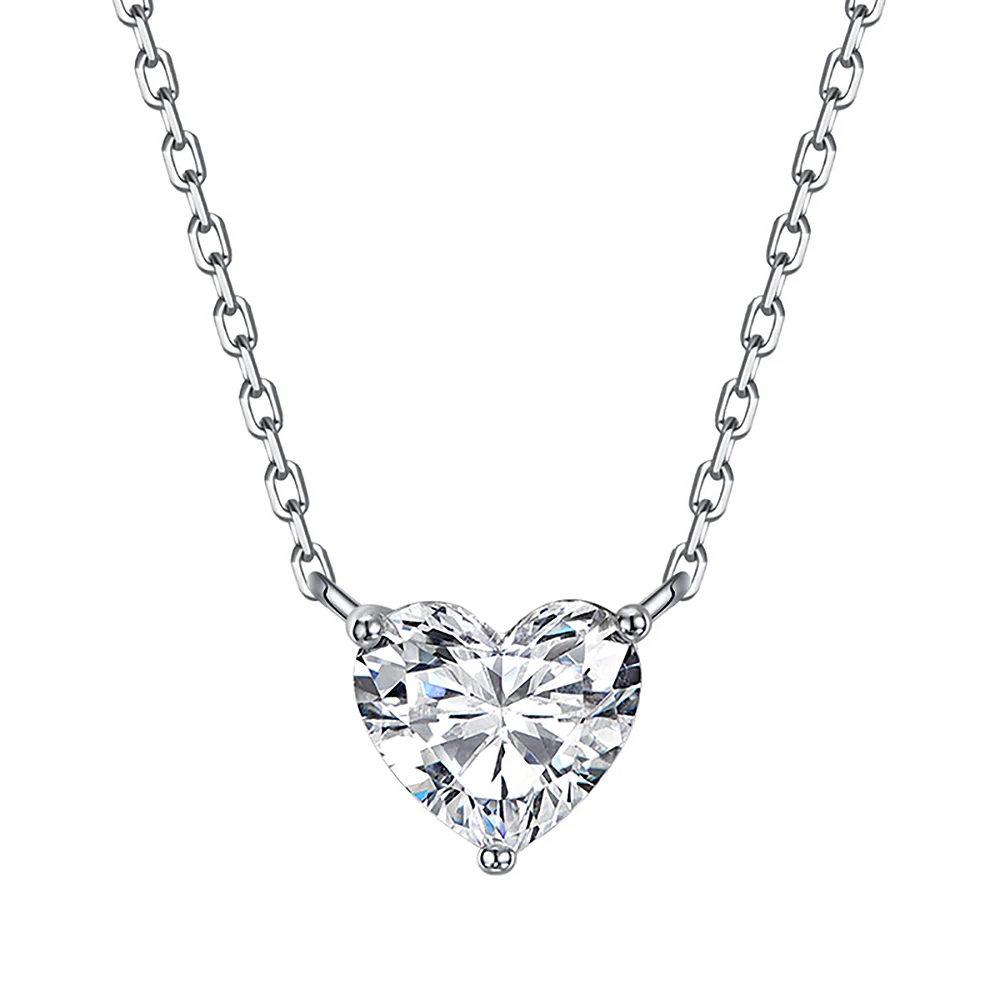 Zertifizierte 1–3 Karat Herzschliff-Moissanit-Anhänger-Halsketten Für Damen, S925-Silber Vergoldet, Solitär-Lab-Diamant-Halskette Aus 18 Karat Gold Zertifizierte 1–3 Karat Herzschliff-Moissanit-Anhänger-Halsketten Für Damen, S925-Silber Vergoldet, Solitär-Lab-Diamant-Halskette Aus 18 Karat Gold - Image 8