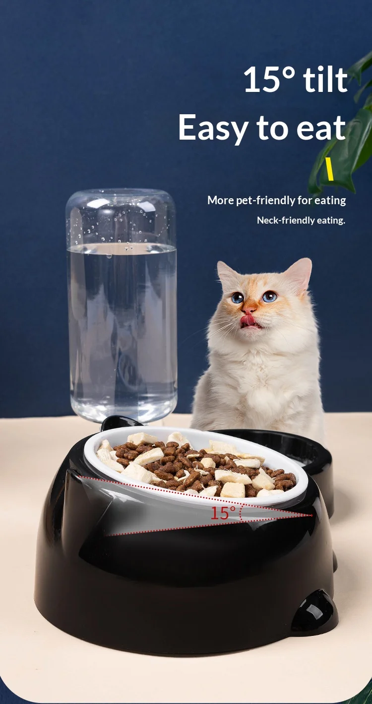 Pet Bowl 2-In-1 Auto Water Feeder, Tilted Elevated Cat Dog Bowl For Food &Amp; Water, Anti-Choking Slow Feeder Dish For Pets Pet Bowl 2-In-1 Auto Water Feeder, Tilted Elevated Cat Dog Bowl For Food &Amp; Water, Anti-Choking Slow Feeder Dish For Pets - Image 10