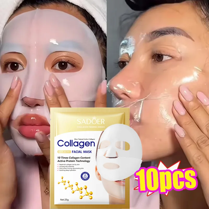 10Pcs Kollagen Anti Falten Gesichtsmaske Anti Aging Verblassen Feine Linien Feste Haut Feuchtigkeitsspendende Aufhellung Hautpflege Koreanische Kosmetik 10Pcs Kollagen Anti Falten Gesichtsmaske Anti Aging Verblassen Feine Linien Feste Haut Feuchtigkeitsspendende Aufhellung Hautpflege Koreanische Kosmetik