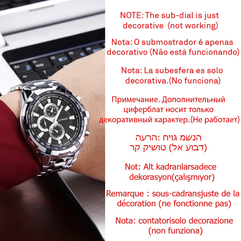 Curren 8023 Quarzuhr Männer Wasserdichte Sport Militär Uhren Herren Business Edelstahl Armbanduhr Männliche Uhr Reloj Hombre Curren 8023 Quarzuhr Männer Wasserdichte Sport Militär Uhren Herren Business Edelstahl Armbanduhr Männliche Uhr Reloj Hombre - Image 5