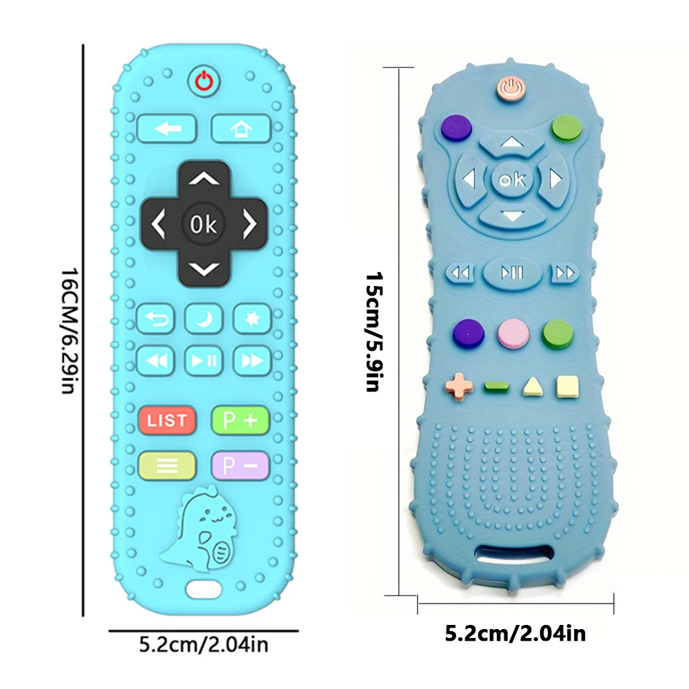 Montessori Baby Silicone Teether Toys Toddler Remote Control Boys Girls Gift Sensory Toys Montessori Baby Silicone Teether Toys Toddler Remote Control Boys Girls Gift Sensory Toys - Image 3