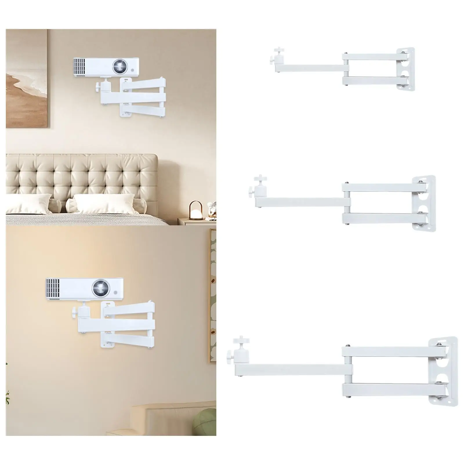 Robuste Projektor-Wandhalterung Aus Metall – Verstellbares Projektor-Regal Mit 1/4-Zoll-Schraube Für Büro, Heimkino &Amp; Zuhause Robuste Projektor-Wandhalterung Aus Metall – Verstellbares Projektor-Regal Mit 1/4-Zoll-Schraube Für Büro, Heimkino &Amp; Zuhause - Image 4