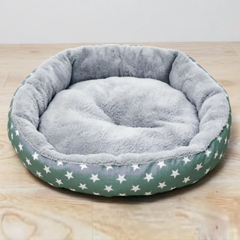 Rundes Cord-Katzenbett, Weiches Und Warmes Haustierbett Rundes Cord-Katzenbett, Weiches Und Warmes Haustierbett - Image 7