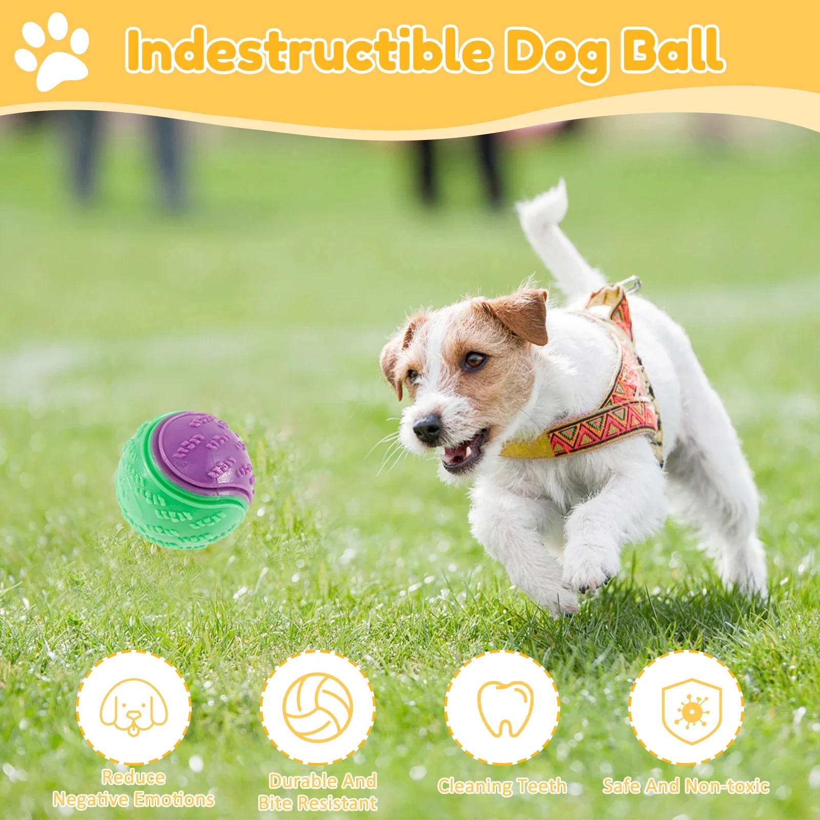 6 Stücke Quietschende Bälle Spielzeug Hunde Interaktives Spielzeug Tpr Hund Kauspielzeug Für Hund Haustier Zähne Reinigung Biss Widerstand Heimtierbedarf 6 Stücke Quietschende Bälle Spielzeug Hunde Interaktives Spielzeug Tpr Hund Kauspielzeug Für Hund Haustier Zähne Reinigung Biss Widerstand Heimtierbedarf - Image 3