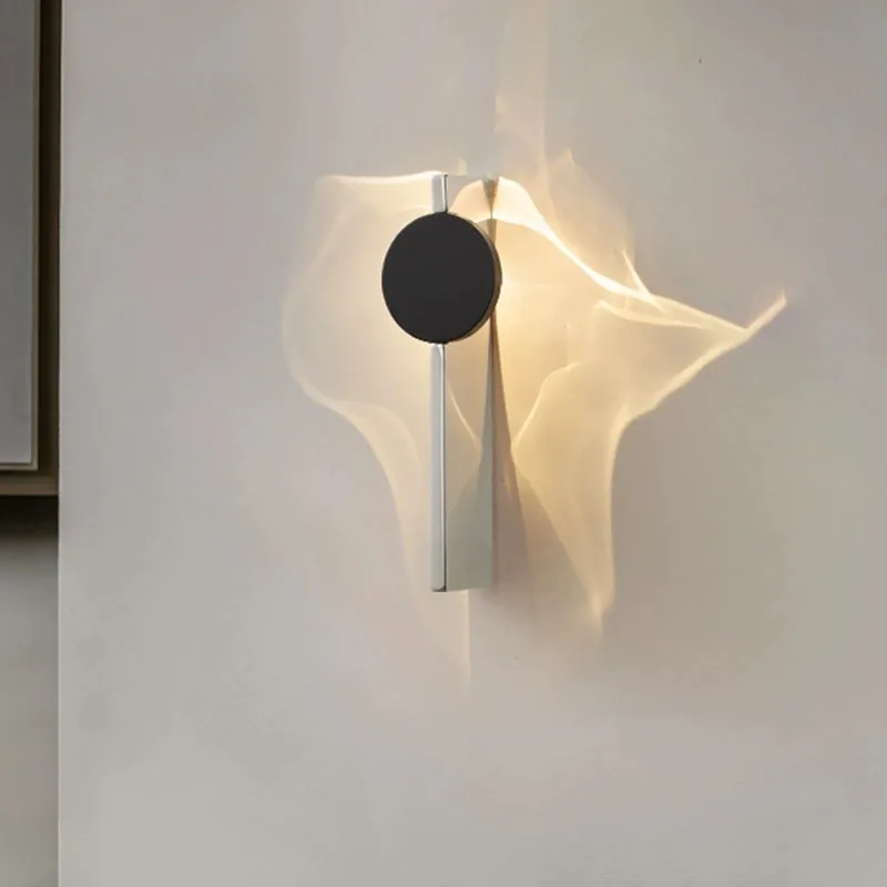 Moderne Led-Wandleuchte Drehbare Wellblech-Wandlampe Edelstahl Atmosphärische Wandleuchten Hotel Schlafzimmer Bettkopfleuchten Moderne Led-Wandleuchte Drehbare Wellblech-Wandlampe Edelstahl Atmosphärische Wandleuchten Hotel Schlafzimmer Bettkopfleuchten - Image 2