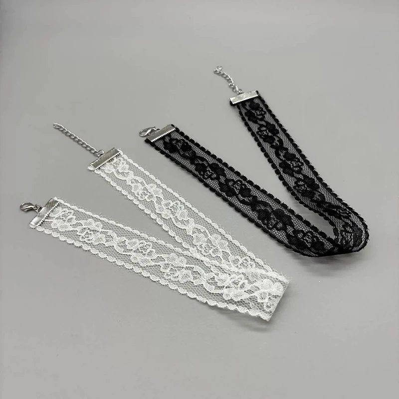 2026 New Black Sexy Lace Flower Necklace For Women Harajuku Gothic Short Choker Collar Necklace Party Female Neck Accessories 2026 New Black Sexy Lace Flower Necklace For Women Harajuku Gothic Short Choker Collar Necklace Party Female Neck Accessories - Image 9