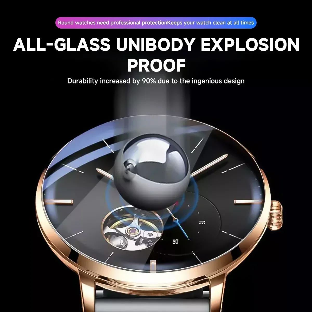 Universeller Smartwatch-Displayschutz Aus Gehärtetem Glas, Schutzfolie, 28 Mm, 30 Mm, 32 Mm, 38 Mm, 40 Mm, 41 Mm, 42 Mm, Durchmesser 26–46 Mm Universeller Smartwatch-Displayschutz Aus Gehärtetem Glas, Schutzfolie, 28 Mm, 30 Mm, 32 Mm, 38 Mm, 40 Mm, 41 Mm, 42 Mm, Durchmesser 26–46 Mm - Image 4