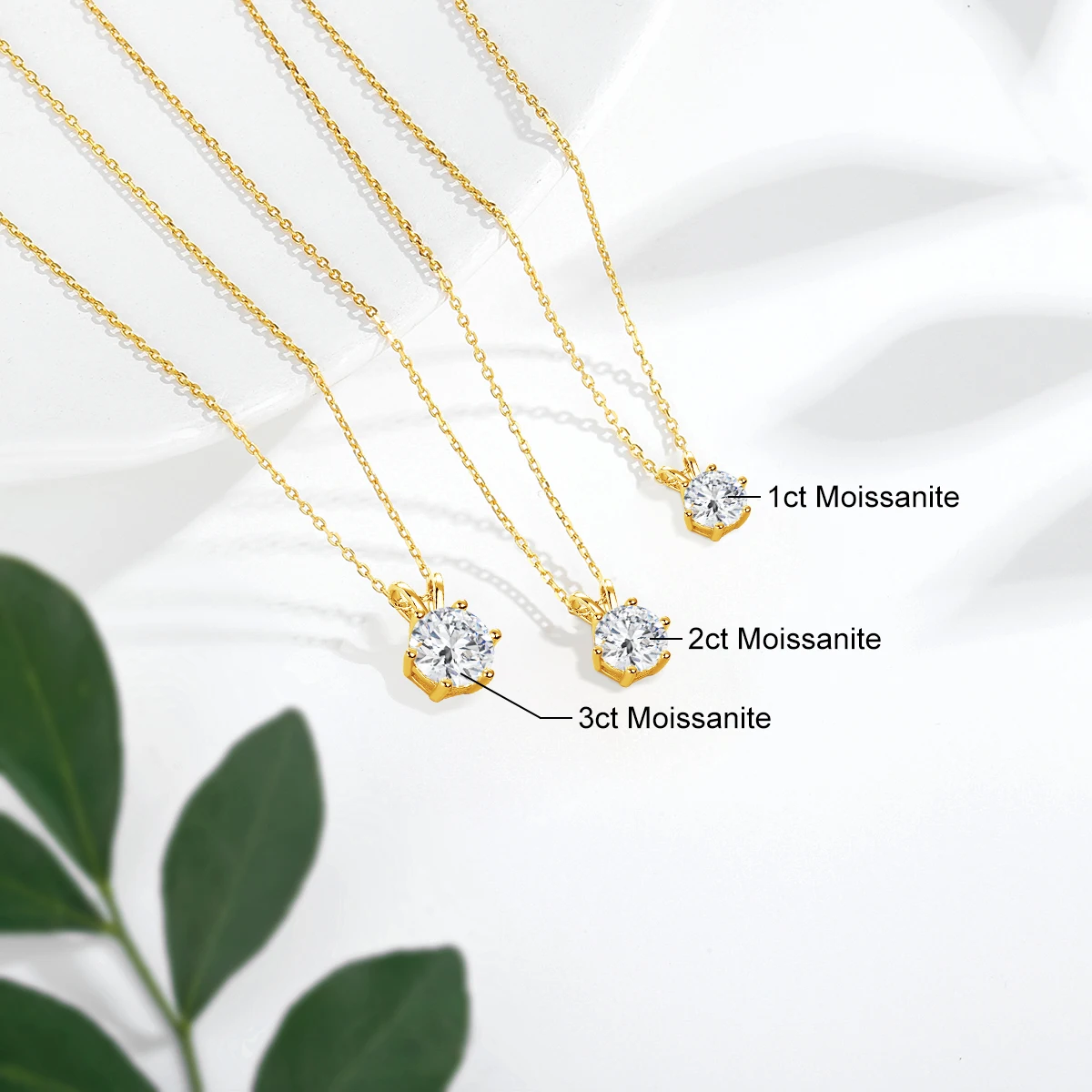 Halskette Für Damen, 100 % Echtes 14-Karätiges Gold, Moissanit-Diamant-Anhänger, Halsketten Für Mädchen, Hochzeit, Verlobung, Valentinstag, Geschenke, Schmuck Halskette Für Damen, 100 % Echtes 14-Karätiges Gold, Moissanit-Diamant-Anhänger, Halsketten Für Mädchen, Hochzeit, Verlobung, Valentinstag, Geschenke, Schmuck - Image 5