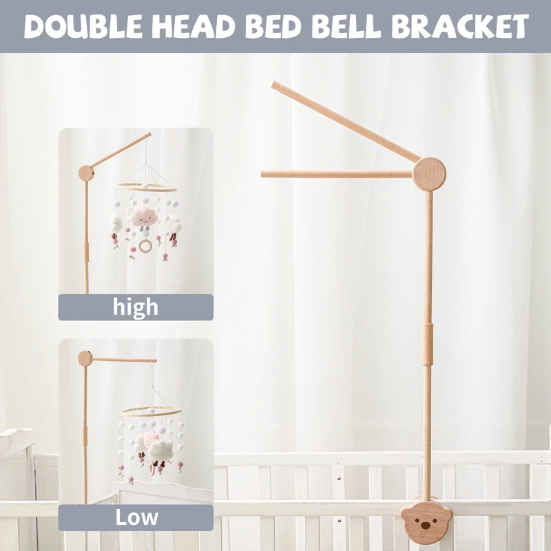 Krippe Glocke Spielzeug Holz Halterung 0-12 Monate Neugeborenen Cartoon Runde Kleine Bär Mobile Hängen Rassel Halterung Baby Bett Glocke Halter Krippe Glocke Spielzeug Holz Halterung 0-12 Monate Neugeborenen Cartoon Runde Kleine Bär Mobile Hängen Rassel Halterung Baby Bett Glocke Halter – Bild 3