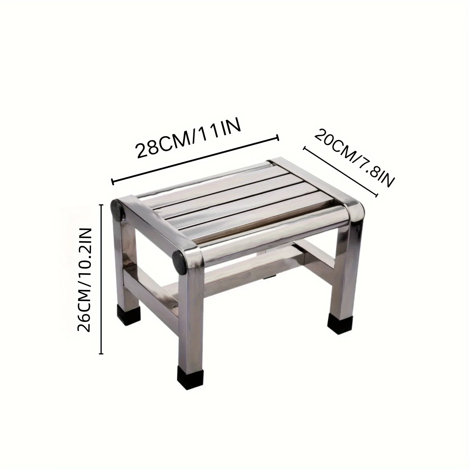 Multi Functional Stainless Steel Stool - Durable Thick &Amp; Sturdy Stool, Ideal For Living Room, Bathroom, Kitchen, Corridors Multi Functional Stainless Steel Stool - Durable Thick &Amp; Sturdy Stool, Ideal For Living Room, Bathroom, Kitchen, Corridors - Image 8