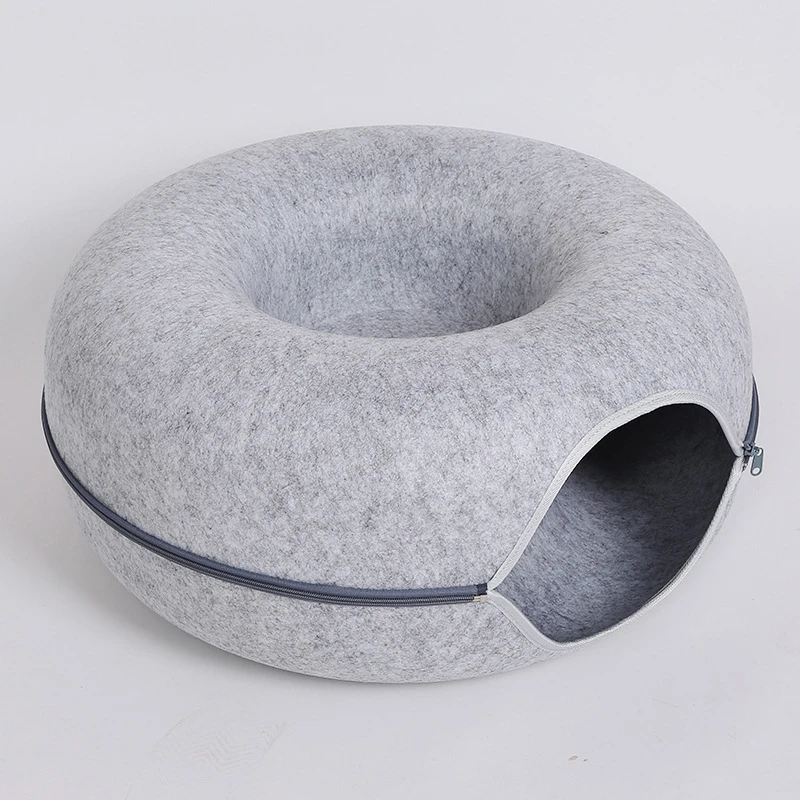 Donut Haustier Katze Tunnel Interaktives Bett Spielzeug Haus Katze Bett Dual-Use-Filz Indoor Katze Haus Kätzchen Sport Ausrüstung Katze Liefert Donut Haustier Katze Tunnel Interaktives Bett Spielzeug Haus Katze Bett Dual-Use-Filz Indoor Katze Haus Kätzchen Sport Ausrüstung Katze Liefert - Image 10
