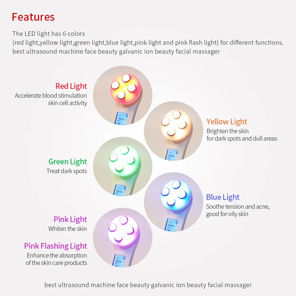 Facelifting-Maschine Ems Mikrostrom Gesichtshaut Festes Massagegerät Led Photon Verjüngung Schönheitsgerät Facelifting-Maschine Ems Mikrostrom Gesichtshaut Festes Massagegerät Led Photon Verjüngung Schönheitsgerät - Image 3