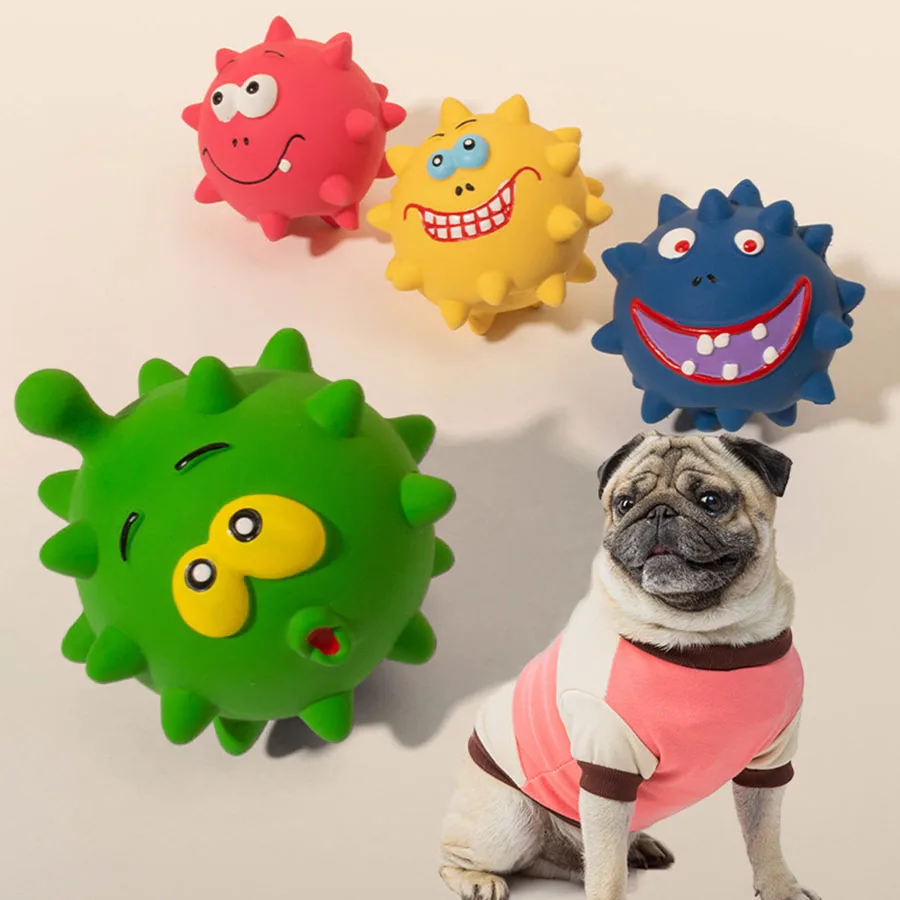 Niedliches, Quietschendes Haustier-Hund, Interaktives Kauspielzeug, Welpe, Bissfest, Dornen-Zahnreinigungsspielzeug, Molar-Kauspielzeug Für Hunde Niedliches, Quietschendes Haustier-Hund, Interaktives Kauspielzeug, Welpe, Bissfest, Dornen-Zahnreinigungsspielzeug, Molar-Kauspielzeug Für Hunde - Image 3