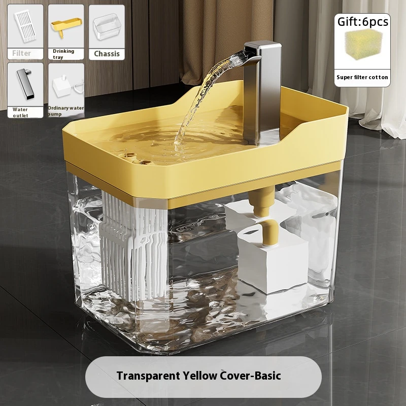 Cat Water Fountain Auto Filter Transparent Drinker Usb Anti-Dry Burning Recirculate Filtering Water Dispenser With Pump Cat Water Fountain Auto Filter Transparent Drinker Usb Anti-Dry Burning Recirculate Filtering Water Dispenser With Pump - Image 10