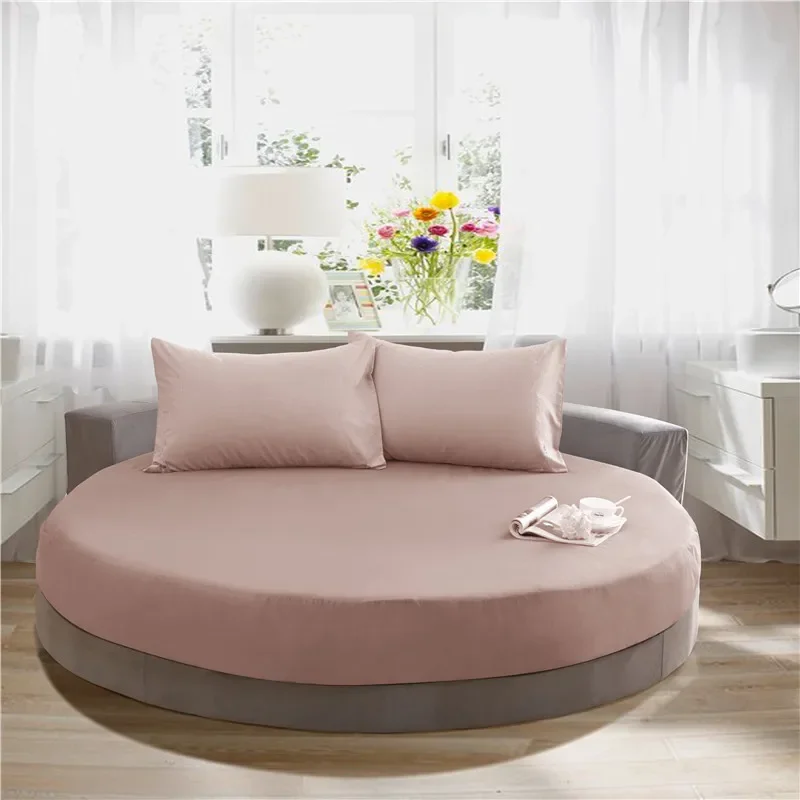100% Cotton Round Bed Sheet Set Elastic Band Soft Skin Friendly Fitted Sheets Set Elastic Band Bedsheet 3/1 Pcs Mattress Cover 100% Cotton Round Bed Sheet Set Elastic Band Soft Skin Friendly Fitted Sheets Set Elastic Band Bedsheet 3/1 Pcs Mattress Cover - Image 18