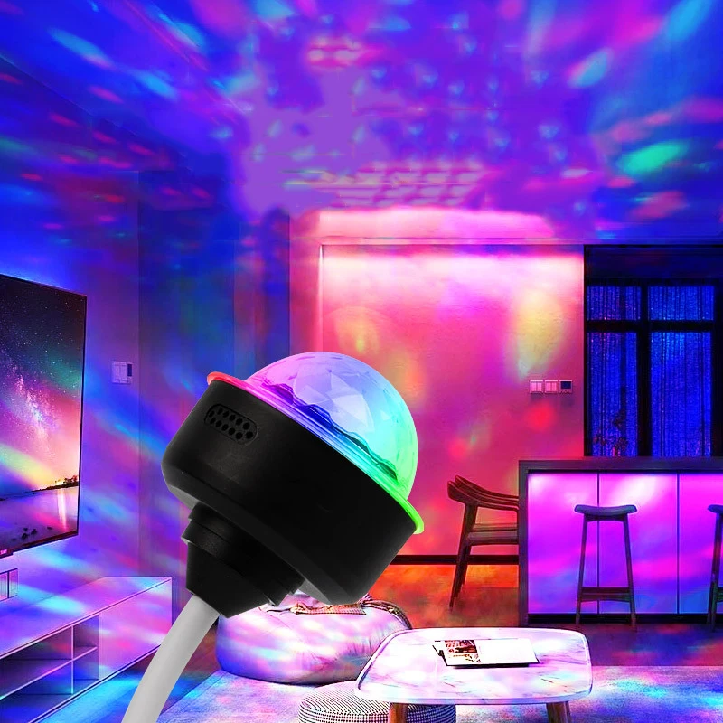 6W Mini-Usb Rgb Bühnenlicht – 360° Led Projektor Mit Sprachsteuerung 6W Mini-Usb Rgb Bühnenlicht – 360° Led Projektor Mit Sprachsteuerung - Image 3