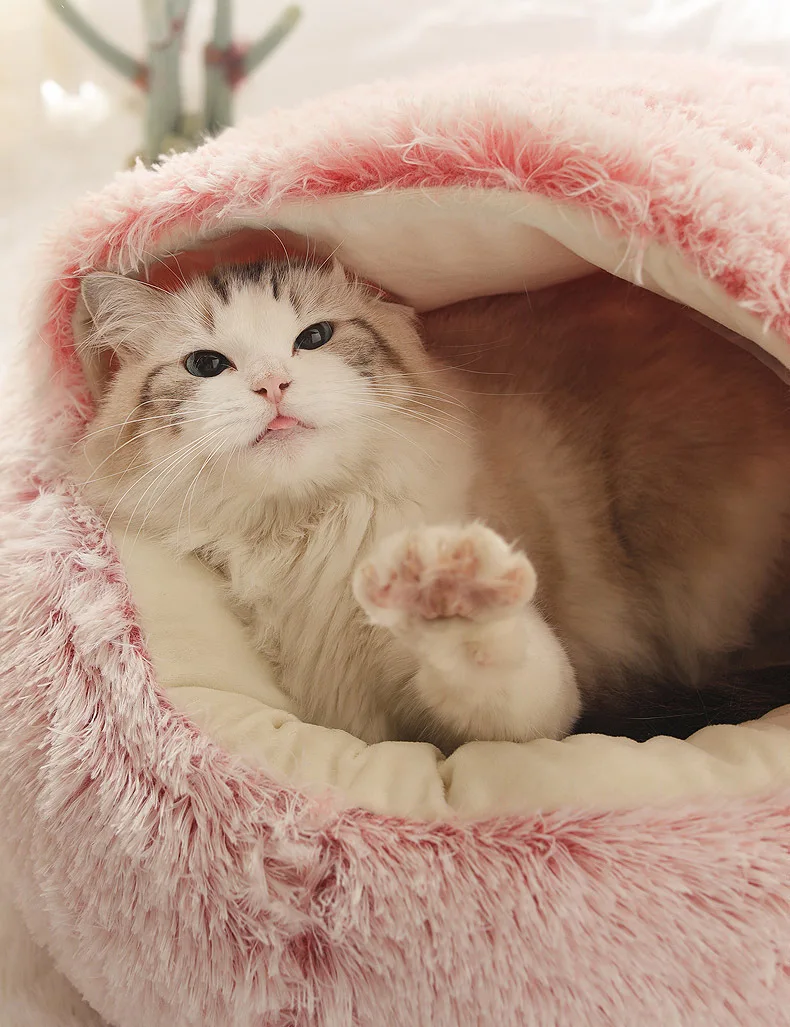 Autumn And Winter Soft Plush Pet Bed And Pet Bed Winter Warm And Cold Plush Comforter Nest Shell Cat Nest Semi-Enclosed Cat Nest Autumn And Winter Soft Plush Pet Bed And Pet Bed Winter Warm And Cold Plush Comforter Nest Shell Cat Nest Semi-Enclosed Cat Nest - Image 28