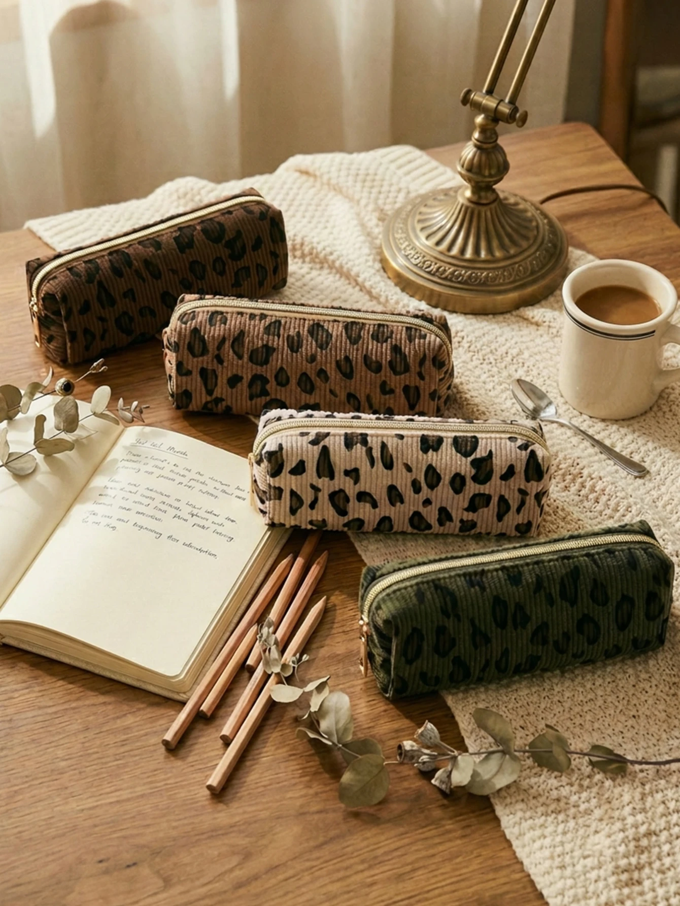 1 Stück Federmäppchen Aus Cord Mit Leopardenmuster, Nylon-Reißverschluss, Schreibwaren-Organizer, Make-Up-Reisetasche, Geschenk Für Teenager-Mädchen Zum Schulanfang 1 Stück Federmäppchen Aus Cord Mit Leopardenmuster, Nylon-Reißverschluss, Schreibwaren-Organizer, Make-Up-Reisetasche, Geschenk Für Teenager-Mädchen Zum Schulanfang