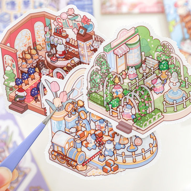 24 Zoo-Wunderland 3D-Szenensticker – Niedliche Tier-Aufkleber Für Scrapbooking, Journaling Und Diy-Dekoration 24 Zoo-Wunderland 3D-Szenensticker – Niedliche Tier-Aufkleber Für Scrapbooking, Journaling Und Diy-Dekoration - Image 3