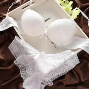 Frauen Sexy Spitze Bh Set Mode Dünne Tiefe V Bh Push-up Unterwäsche Lenceria Mujer Vintage Gestickte Einfarbig bh Set