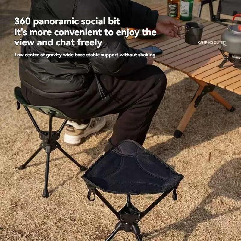 New Popular Outdoor Stool Folding Portable Triangular Stool Rotating Mazza Courtyard Subway Sketching Train Mazza Adjustable New Popular Outdoor Stool Folding Portable Triangular Stool Rotating Mazza Courtyard Subway Sketching Train Mazza Adjustable - Image 3