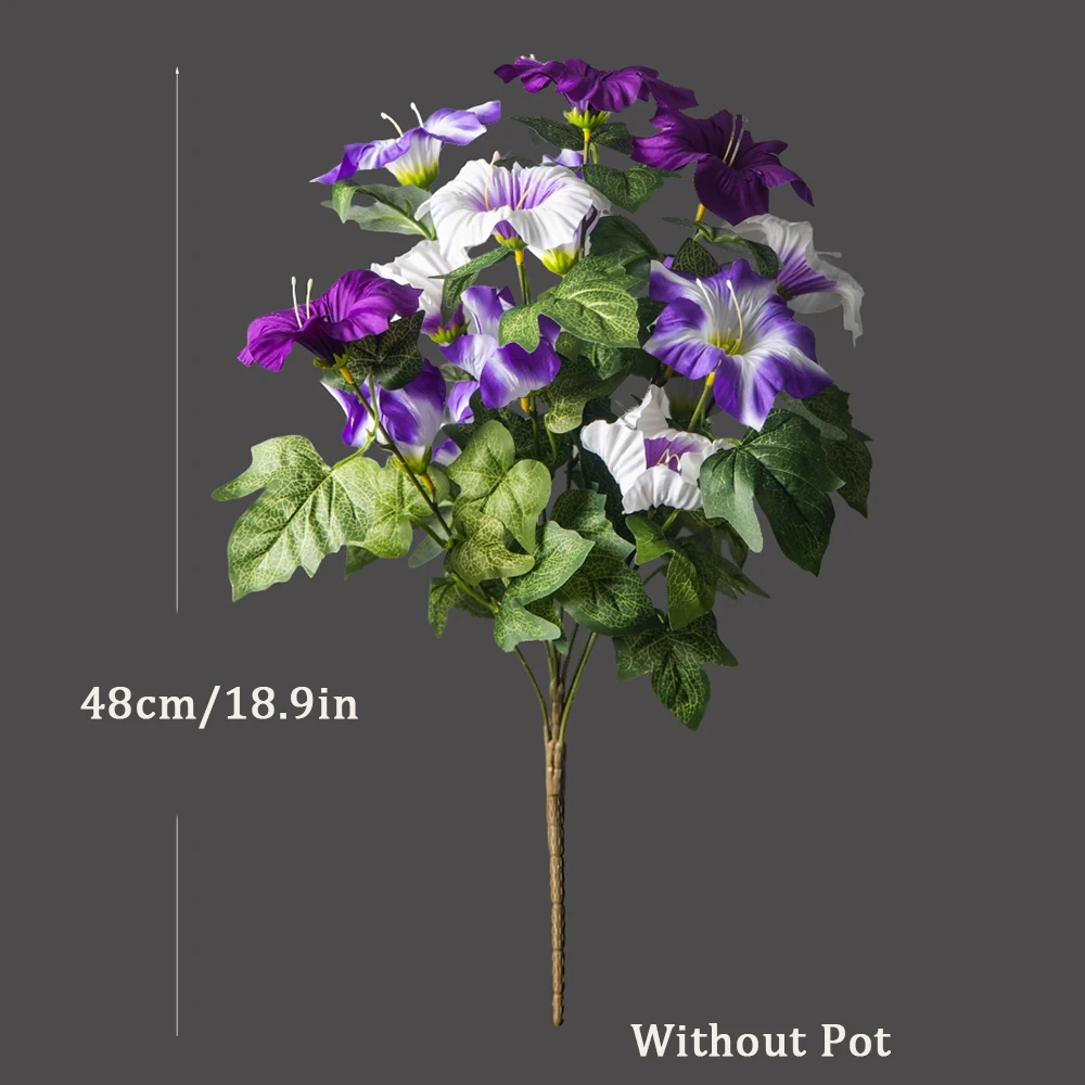 40-48Cm Künstliche Blumenranken, Künstliche Petunienblüten, Seiden-Begonienblätter, Hängepflanze Für Die Heimdekoration 40-48Cm Künstliche Blumenranken, Künstliche Petunienblüten, Seiden-Begonienblätter, Hängepflanze Für Die Heimdekoration - Image 7