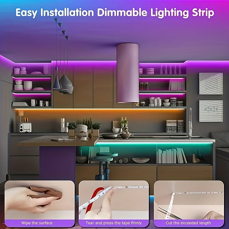 1–40 M Rgb Led Streifen 5V Usb – Musik-Synchronisation Mit Fernbedienung Für Zimmer, Tv Und Party 1–40 M Rgb Led Streifen 5V Usb – Musik-Synchronisation Mit Fernbedienung Für Zimmer, Tv Und Party - Image 3