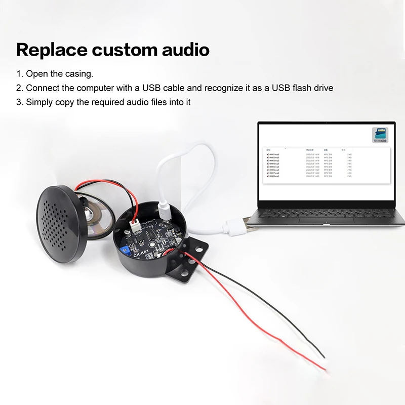 Auto-Sprachmodul Mit 4-Kanal-Auslöser – Lautsprechermodul Mit Tonalarm, Rückfahrhorn &Amp; Elektronik-Kit Für Fahrzeuganwendungen Auto-Sprachmodul Mit 4-Kanal-Auslöser – Lautsprechermodul Mit Tonalarm, Rückfahrhorn &Amp; Elektronik-Kit Für Fahrzeuganwendungen - Image 4