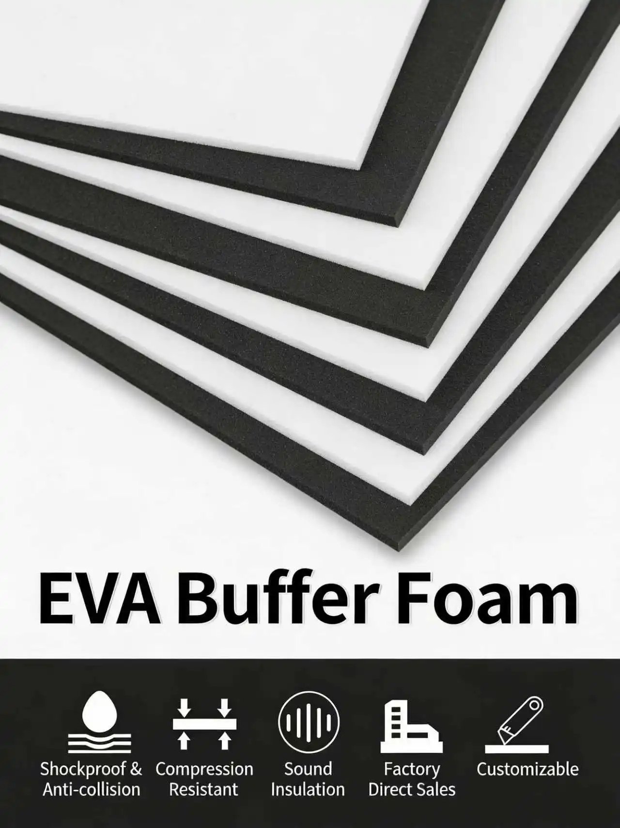Black Eva Foam Sheet Anti-Slip Shock Absorbing Eva Sponge Pad For Furniture Protection Packaging Cushion Diy Crafts Black Eva Foam Sheet Anti-Slip Shock Absorbing Eva Sponge Pad For Furniture Protection Packaging Cushion Diy Crafts - Image 6