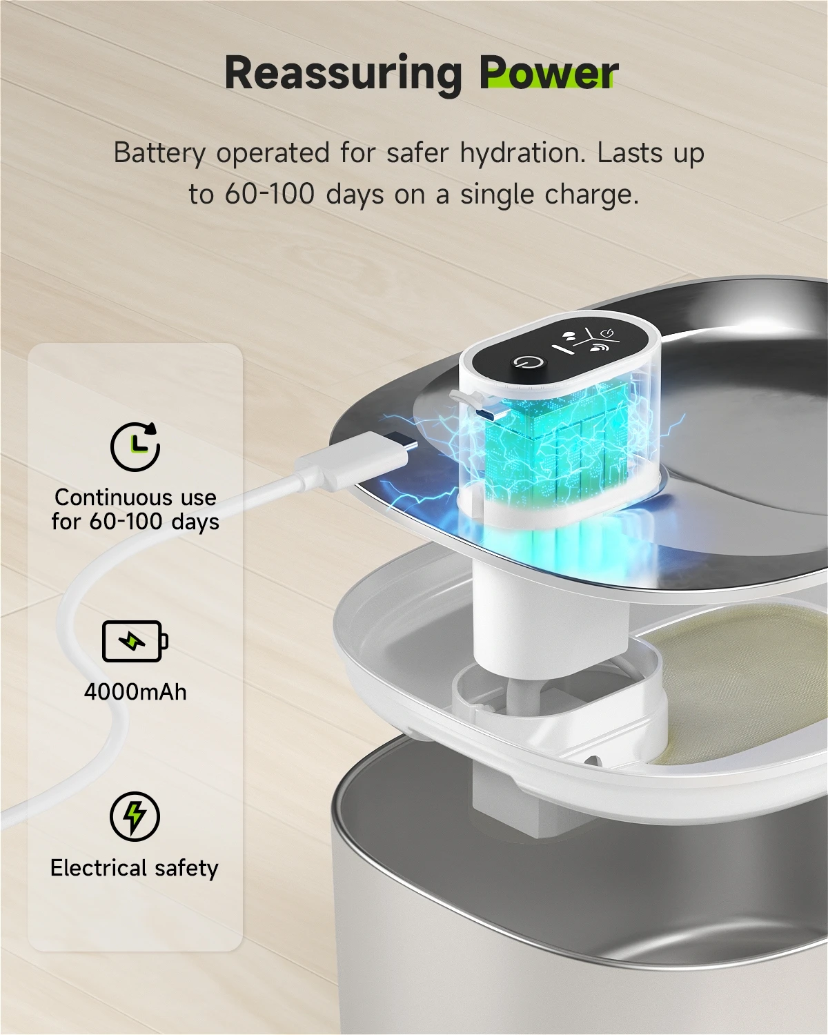 Apetdola 4L Drahtlose Katze Wasser Brunnen Auto Sensor Trinkbrunnen Für Katzen Hund Trinker Haustier Wassersp Ender Zubehör Apetdola 4L Drahtlose Katze Wasser Brunnen Auto Sensor Trinkbrunnen Für Katzen Hund Trinker Haustier Wassersp Ender Zubehör - Image 4