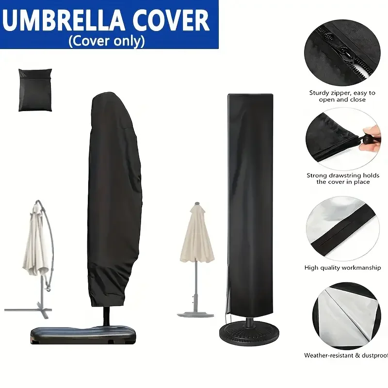 Universal Waterproof Umbrella Cover Cantilever Parasol Cover Outdoor Patio Garden Furniture Protection Universal Waterproof Umbrella Cover Cantilever Parasol Cover Outdoor Patio Garden Furniture Protection - Image 6