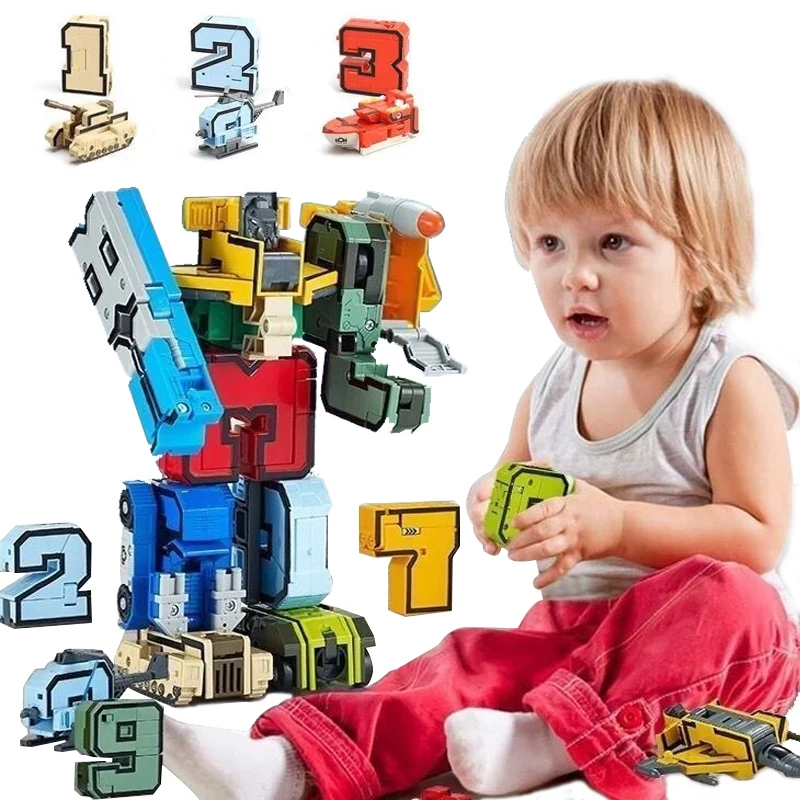 Assemble Robots Transformation Action Figure Car Model Deformation Number Letters Alphabet Math Educational Children Toys Assemble Robots Transformation Action Figure Car Model Deformation Number Letters Alphabet Math Educational Children Toys - Image 2