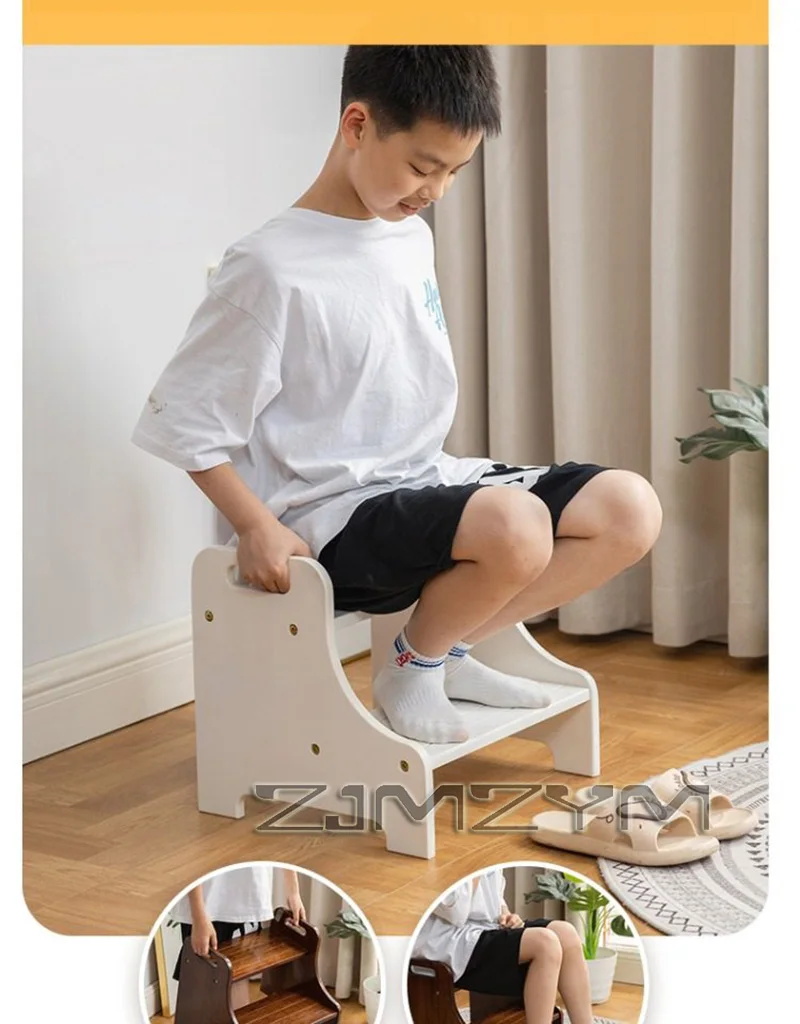 Solid Wood 2 Step Footstool Sturdy Kitchen Ladder Compact Stair Steps For Home Use Up To Washer Shoe Changing Stool Solid Wood 2 Step Footstool Sturdy Kitchen Ladder Compact Stair Steps For Home Use Up To Washer Shoe Changing Stool - Image 18