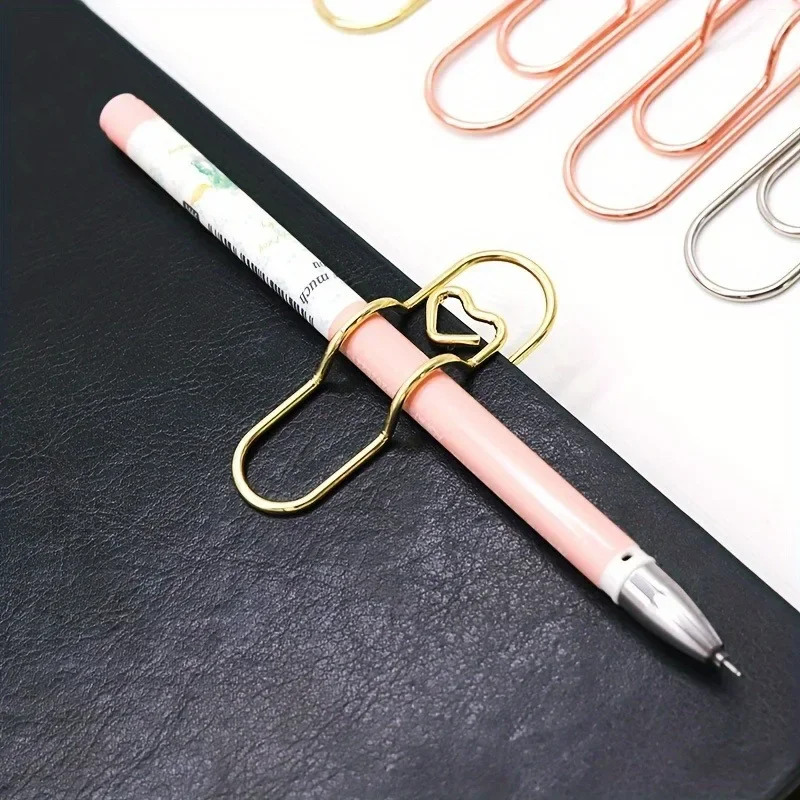 4 Stück Multifunktionaler Liebesstift-Clip, Tragbarer Hängender Stift-Clip Mit Festem Sitz, Büroklammer Für Notizbuch, Schreibwaren-Zubehör 4 Stück Multifunktionaler Liebesstift-Clip, Tragbarer Hängender Stift-Clip Mit Festem Sitz, Büroklammer Für Notizbuch, Schreibwaren-Zubehör - Image 5
