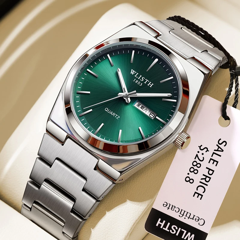 Mann Uhr Quarzuhr Luxus Wasserdicht Leucht Datum Woche Edelstahl Herren Uhr Männlich Relógios Masculino Reloj Hombre Mann Uhr Quarzuhr Luxus Wasserdicht Leucht Datum Woche Edelstahl Herren Uhr Männlich Relógios Masculino Reloj Hombre - Image 4