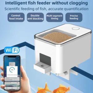 WiFi Smart Automatische Feeder Aquarium Goldfisch Timing Feeder 100ML Große Kapazität APP Steuerung Fütterung Aufzeichnungen Erinnern Fisch Feeder