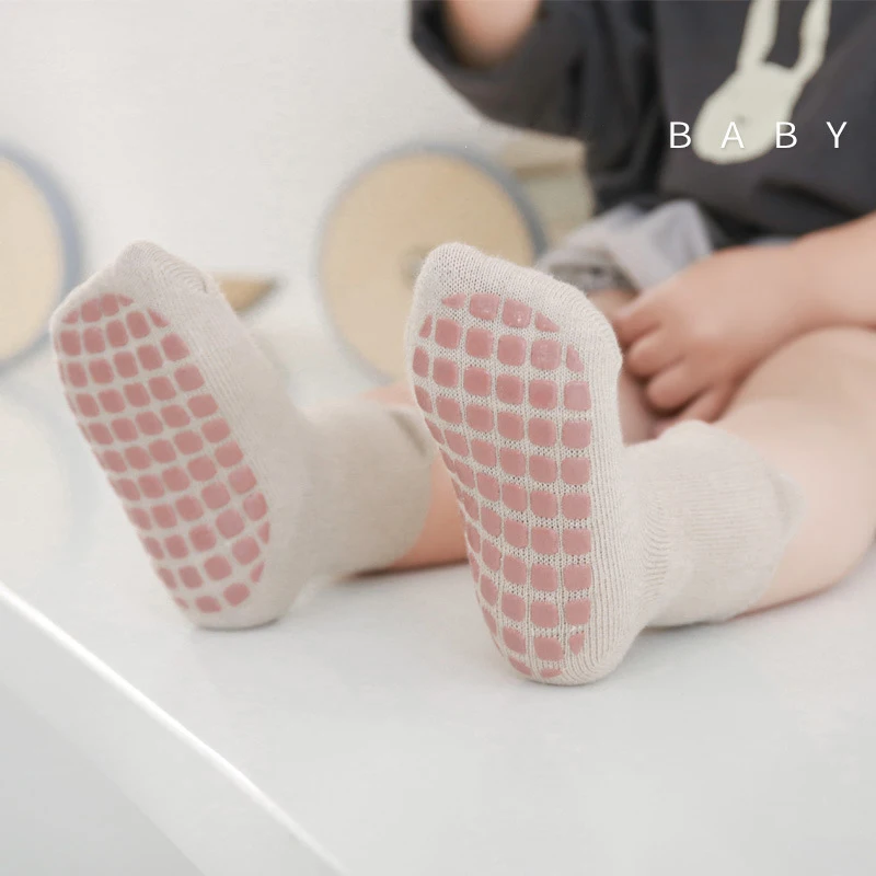 3 Pairs Cartoon Kids Infant Baby Anti-Slip Socks For Girls And Boys 4 Seasons Cotton Unisex Playground Floor Stockings 3 Pairs Cartoon Kids Infant Baby Anti-Slip Socks For Girls And Boys 4 Seasons Cotton Unisex Playground Floor Stockings - Image 4