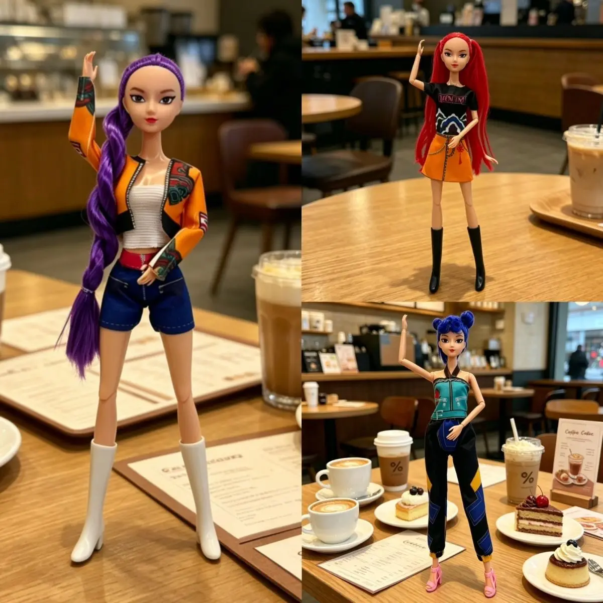 K-Pop Demon Hunters Rumi Anime-Figur Huntrx Mira Zoey Actionfigur Modell Mit Wechsel-Outfits Ornament Figuren Feiertagsgeschenke K-Pop Demon Hunters Rumi Anime-Figur Huntrx Mira Zoey Actionfigur Modell Mit Wechsel-Outfits Ornament Figuren Feiertagsgeschenke - Image 2