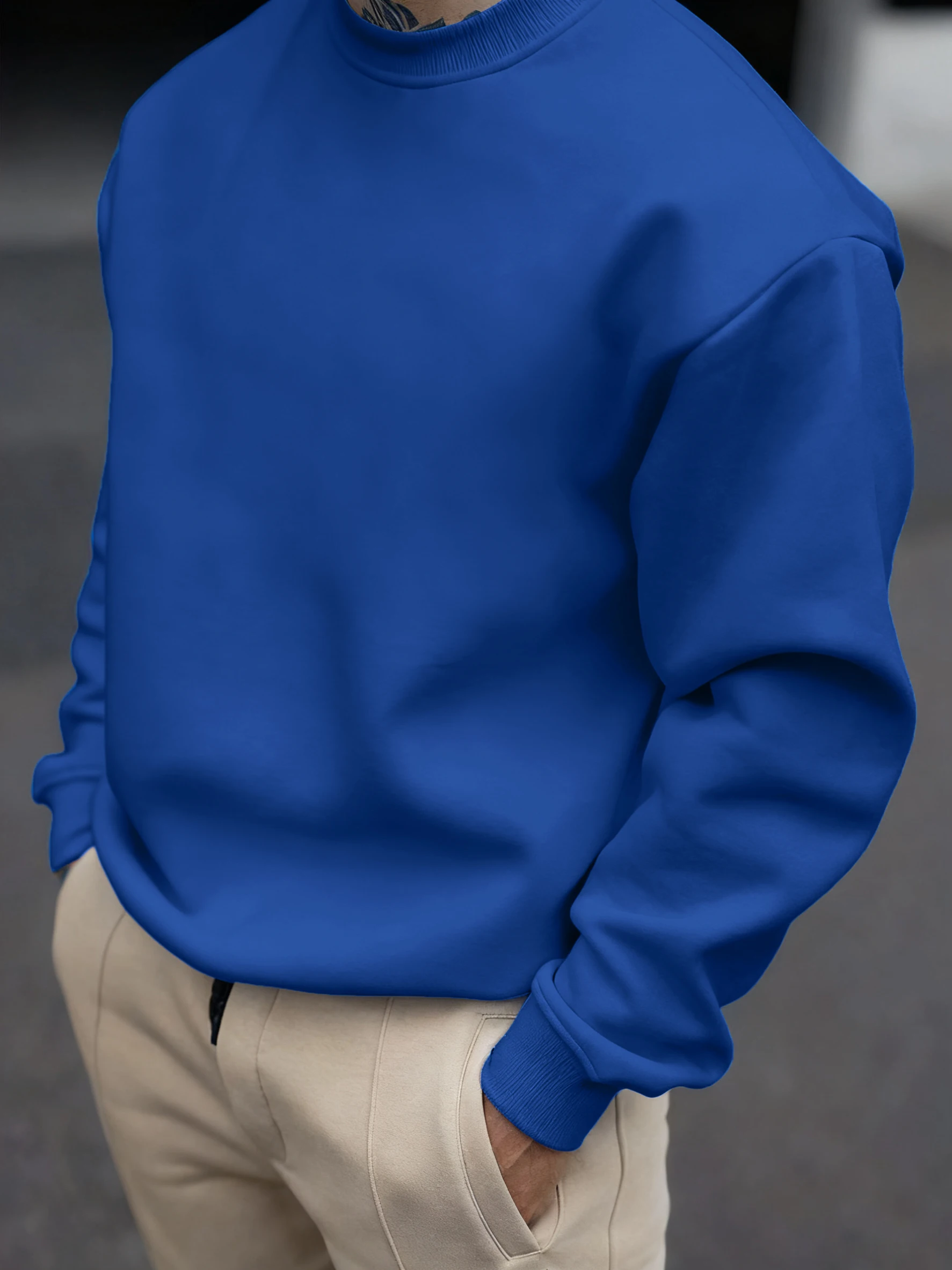 Weiche Herbst-Sweatshirts Für Herren, Street-Business-Pullover, Bequeme Basics, Tops, Sport, Freizeit, Sportbekleidung, Tägliche All-Match-Kleidung Weiche Herbst-Sweatshirts Für Herren, Street-Business-Pullover, Bequeme Basics, Tops, Sport, Freizeit, Sportbekleidung, Tägliche All-Match-Kleidung - Image 5