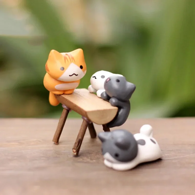 6Pcs/Set Cartoon Lucky Cat Home Garden Bonsai Decorations Miniatures Gift Lovely Micro Landscape Kitten Miniature Craft 6Pcs/Set Cartoon Lucky Cat Home Garden Bonsai Decorations Miniatures Gift Lovely Micro Landscape Kitten Miniature Craft - Image 3