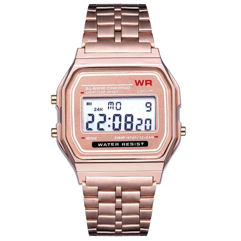 F91W Nicht Wasserdichte Stahlbanduhr Für Damen, Herren, Businessuhr, Multifunktionale Led-Digital-Sportuhr, Elektronische Uhr F91W Nicht Wasserdichte Stahlbanduhr Für Damen, Herren, Businessuhr, Multifunktionale Led-Digital-Sportuhr, Elektronische Uhr - Image 8