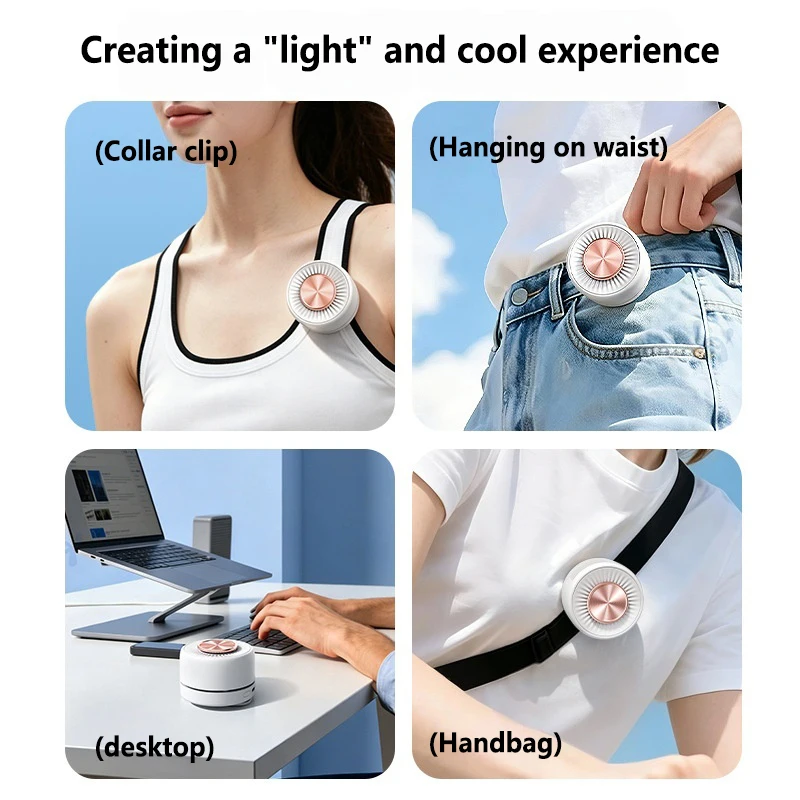 Lenovo Tragbarer Clip-Tischventilator 360° – Blattloser Usb-Mini-Ventilator Mit Akku Für Büro, Reisen Und Outdoor Lenovo Tragbarer Clip-Tischventilator 360° – Blattloser Usb-Mini-Ventilator Mit Akku Für Büro, Reisen Und Outdoor - Image 4